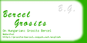 bercel grosits business card